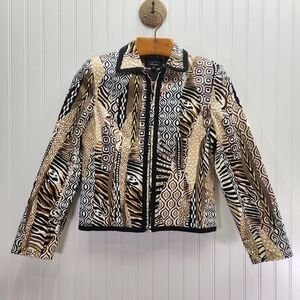 VTG Giancarlo Ferrari Chic Women's Blazer, With Inner Linning, Animal Print